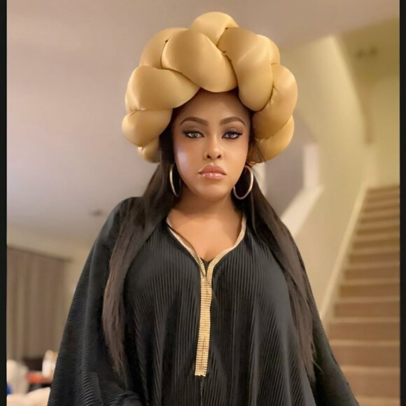 HANDMADE Giant Braided African TURBAN Made in Nigeria HIGH Quality - Picture 1 of 5